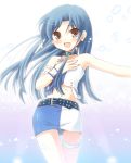  blue_hair cool_&amp;_sexy_(idolmaster) idolmaster kisaragi_chihaya komi_zumiko long_hair miniskirt skirt 