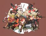  cigarette everyone gun keisuke_(pixiv42454) rifle smoke smoking sniper_rifle team_fortress_2 the_demoman the_engineer the_heavy the_medic the_pyro the_scout the_sniper the_soldier the_spy weapon 