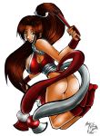  ass breasts brown_eyes brown_hair dress fatal_fury large_breasts lord_nicomic self_upload shiranui_mai solo the_king_of_fighters thong 
