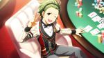  blue_eyes casino green_hair idolmaster idolmaster_side-m shouta_mitarai smile tagme wink 