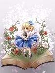  alice_margatroid alice_margatroid_(pc-98) book chokobanira flower highres rose touhou touhou_(pc-98) 