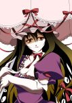  breasts cleavage eyes gap hat long_hair parasol red_eyes ribbon touhou umbrella usuusu yakumo_yukari yutaka 