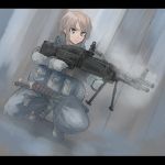  gloves gun load_bearing_vest m60 machine_gun military operator rain sigama sigma_(artist) weapon 