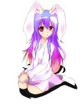  bad_id bunny_ears gradient_hair long_hair mizuha_(pixiv) multicolored_hair purple_hair rabbit_ears reisen_udongein_inaba touhou 