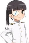  eyepatch highres ponytail sakamoto_mio strike_witches transparent_background transparent_png vector_trace 