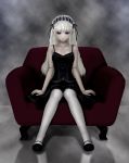  3d blonde_hair cg doll doll_joints gothic gothic_lolita lolita_fashion long_hair purple_eyes siraha sitting white_hair 