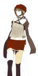  beanie brown_hair hat long_sleeves short_hair skirt thigh-highs thighhighs zaregoto_series zerozaki_maiori 