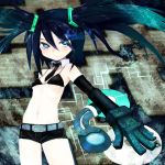  black_rock_shooter_(character) sanae solo twintails 