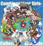  1boy 6+girls absurdres aircraft airplane akashi_(kantai_collection) anniversary bad_food banner battleship_hime chair chibi clock clouds commentary_request convenience_store copyright_name curry dual_persona earth edel_(edelcat) enemy_lifebuoy_(kantai_collection) fishing fishing_rod flower flying_boat food fubuki_(kantai_collection) h8k hatsukaze_(kantai_collection) hibiki_(kantai_collection) highres house kantai_collection kashima_(kantai_collection) kisaragi_(kantai_collection) kongou_(kantai_collection) lawson medal multiple_girls mutsuki_(kantai_collection) northern_ocean_hime ooyodo_(kantai_collection) palm_tree remodel_(kantai_collection) rensouhou-chan ro-500_(kantai_collection) school_uniform serafuku shigure_(kantai_collection) shinkaisei-kan shop spider_lily t-head_admiral tree u-511_(kantai_collection) verniy_(kantai_collection) wrench yamato_(kantai_collection) yuudachi_(kantai_collection) 