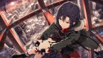  black_hair hero jacket kikuchi_makoto red_eyes short_hair 