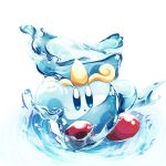  alternate_costume amedama_(akaki_4207) copy_ability hat kirby kirby_(series) looking_at_viewer nintendo no_humans no_nose splashing star transparent water white_background 