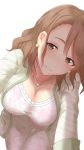  blush brown_hair close_up earrings green_eyes idolmaster idolmaster_cinderella_girls idolmaster_cinderella_girls_starlight_stage short_hair yanagi_kiyora 