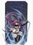  bad_id bent_over breasts chain chains cleavage detached_sleeves fate/stay_night fate_(series) long_hair purple_hair rider thigh-highs thighhighs 
