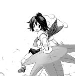  kiku_hitomoji monochrome shameimaru_aya tengu-geta toru_tooru touhou 