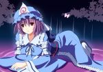  eien hat japanese_clothes kimono pink_hair saigyouji_yuyuko short_hair touhou 