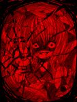  flandre_scarlet monochrome oekaki red touhou yandere 