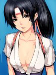  breasts bust cleavage headband humio king_of_fighters long_hair looking_at_viewer ponytail snk todo_kasumi toudou_kasumi 