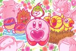  bird blipper chick commentary_request dyna_blade dyna_chick flower gift goggles heart kirby kirby_(series) letter looking_at_viewer love_letter mamanti mother&#039;s_day nelly_(kirby) nest nintendo no_humans nruff official_art outline pitch_(kirby) pitch_mama presenting rose smile white_outline 
