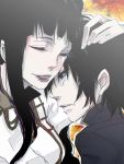  black_hair closed_eyes code_geass hug kamiyu lelouch_lamperouge long_hair male marianne_vi_britannia mother_and_son short_hair tears yumitosi 