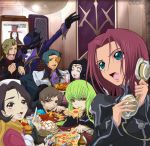  bad_id burger c.c. cc chopsticks code_geass corded_phone count_of_monte_cristo diethard_reid diethard_ried everyone food gankutsuou hamburger hat jeremiah_gottwald kallen_stadtfeld karaoke lelouch_lamperouge mad_hatter_hello madhatter_hello microphone party phone pizza rollo_lamperouge rolo_lamperouge shinozaki_sayoko sumeragi_kaguya top_hat zero_(code_geass) 