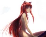  holo long_hair nude red_eyes spice_and_wolf wolf_ears 