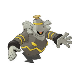  black_sclera closed_mouth colored_sclera dusknoir full_body ghost_tail no_humans official_art one-eyed pokemon pokemon_(creature) pokemon_dppt pokemon_focus red_pupils simple_background solo stomach_mouth sugimori_ken third-party_source white_background yellow_eyes 