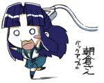  blue_hair cable chibi moroyan o_o school_uniform suzumiya_haruhi_no_yuuutsu 