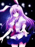  bunny_ears ichi_(artist) ichi_(bji) necktie purple_eyes purple_hair rabbit_ears reisen_udongein_inaba touhou violet_eyes 