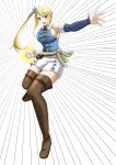  1girl absurdres blonde_hair boots brown_eyes chooper commentary_request fairy_tail highres long_hair lucy_heartfilia thigh-highs thigh_boots 