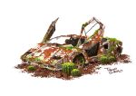  artist_name broken_glass cactus car circle_name commentary_request dirt glass grass ground_vehicle huge_filesize lamborghini lamborghini_countach motor_vehicle no_humans open_door original post-apocalypse ruins rust simple_background tokyogenso white_background wreckage 