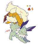  :3 alternate_color artist_name auko blue_eyes closed_eyes commentary_request fang flareon full_body gen_1_pokemon jolteon no_humans open_mouth poke_ball_symbol pokemon pokemon_(creature) shiny_pokemon signature simple_background smile white_background 