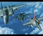  aircraft airplane blue_sky f-15_eagle f-2 f/a-18e_super_hornet fighter_jet flying jet military military_vehicle original sky vehicle zephyr164 
