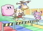  1girl 2boys bandaid bandana bandana_waddle_dee blue_eyes blush_stickers bonziri_1658 cape commentary_request conveyor_belt disembodied_limb extra_eyes fangs floating hal_laboratory_inc. horns hoshi_no_kirby hoshi_no_kirby_super_deluxe hoshi_no_kirby_wii hudson_soft humanoid_robot hurdle kirby kirby:_planet_robobot kirby:_triple_deluxe kirby_(series) long_hair mario_party minigame multiple_boys nd_cube nintendo nintendo_ead no_humans no_mouth open_mouth parody pink_hair pink_puff_ball polearm red_neckwear red_scarf robot scarf short_hair spear susie_(kirby) taranza tears weapon white_eyes white_hair yellow_eyes 