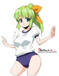  green_hair gym_uniform oekaki onija_taro onija_tarou ponytail 