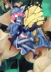  bad_id hat japanese_clothes kimono pink_hair ribbon saigyouji_yuyuko shoe_dangle short_hair touhou wings 