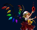  blood flandre_scarlet hat popoin rainbow_order red_eyes ribbon ribbons touhou wings 