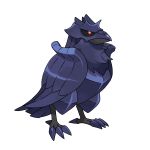  absurdres bird black_sclera claws corviknight crow full_body highres no_humans official_art pokemon pokemon_(creature) pokemon_(game) pokemon_swsh red_eyes sharp_claws standing 