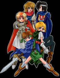  5boys lowres multiple_boys shining_(series) shining_force_cd shining_force_i shining_force_ii tokugawa_50_dollars 