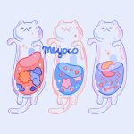 artist_name blue_background cat closed_eyes clouds constellation crescent_moon liquid longcat meme meyoco moon no_humans original partially_submerged simple_background sparkle star star_(sky) transparent 
