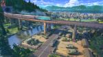  arsenixc blue_sky clouds cloudy_sky commentary_request day flag ground_vehicle highres jeep lake military military_base military_vehicle motor_vehicle no_humans original outdoors railroad_tracks river road scenery sky smoke sunlight tank train tree truck tunnel vehicle_request water 