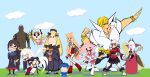  4boys 6+girls abigail_williams_(fate/grand_order) adventure_time ahoge angry animal_ears annoyed arc_system_works astolfo_(fate) atalanta_(fate) black_hair blonde_hair blue_eyes blue_hair bracelet breasts brown_eyes carmilla_(fate/grand_order) cartoon_network cat_ears circe_(fate/grand_order) clenched_teeth clouds comedy_central consort_yu_(fate) copyright_request craig_mccracken_(style) crossover cu_chulainn_(fate)_(all) daron_nefcy_(style) dexter&#039;s_laboratory disney dress earrings emiya_alter expressionless fate/apocrypha fate/extella fate/grand_order fate/stay_night fate_(series) florence_nightingale_(fate/grand_order) genndy_tartakovsky_(style) glasses green_hair hair_ornament hair_ribbon highres jeanne_d&#039;arc_(alter_swimsuit_berserker) jeanne_d&#039;arc_(fate)_(all) jewelry johnny_bravo_(series) konami lancer large_breasts marvelous matt_stone_(style) mike_zaimont_(style) multiple_boys multiple_girls my_life_as_a_teenage_robot namida_boshi nickelodeon open_mouth otoko_no_ko pantyhose parody pendleton_ward_(style) pink_hair powerpuff_girls red_eyes reverge_labs ribbon rob_renzetti_(style) sakata_kintoki_(fate/grand_order) scabbard school_uniform sheath shirtless silver_hair skirt skullgirls skybound_games smile south_park staff studio_deen stuffed_animal stuffed_toy style_parody sword teddy_bear teeth tokyo_mx trey_parker_(style) type-moon ufotable van_partible_(style) viacom weapon white_hair white_legwear wide_sleeves yellow_eyes 