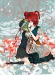  chiri chiri_(o9o9) closed_eyes green_hair hat highres multiple_girls onozuka_komachi red_hair redhead romantic shikieiki_yamaxanadu short_hair touhou yuri 