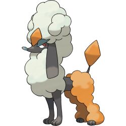  alternate_form animal_focus artist_request dog full_body furfrou furfrou_(diamond) highres no_humans official_art pokemon pokemon_(creature) pokemon_focus pokemon_xy red_eyes solo third-party_source transparent_background 