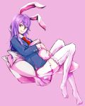  bad_id bunny_ears kibamigohann legs long_hair purple_hair rabbit_ears reisen_udongein_inaba skirt socks thighhighs touhou 