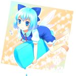  carrying cirno dress hairband hamamo popsicle snow touhou wings 