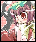  blush cat_ears cat_tail chen china_dress chinadress chinese_clothes earrings fang hat jewelry konechi ribbon ribbons short_hair tail touhou 