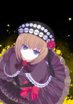  bow bows brown_hair dress eva_beatrice flower hat rose roses umineko_no_naku_koro_ni 