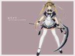  alternate_color bow maid queen&#039;s_blade queen's_blade scythe takamura_kazuhiro thigh-highs thighhighs twintails zettai_ryouiki 