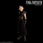  1boy 3d belt black_background black_footwear blonde_hair blue_eyes cg closed_mouth cloud_strife copyright copyright_name final_fantasy final_fantasy_vii final_fantasy_vii_remake full_body gloves looking_at_viewer male_focus official_art pauldrons shoulder_armor simple_background single_pauldron sleeveless sleeveless_turtleneck solo spiky_hair square_enix standing suspenders turtleneck 