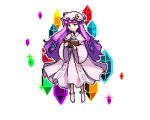  1girl :o animated blinking blue_ribbon book capelet commentary crescent crescent_hair_ornament crystal floating gem grimoire hair_ornament hat hat_ribbon holding holding_book jitome long_hair looping_animation lowres mob_cap patchouli_knowledge pink_ribbon pixel_art purple_hair ribbon solo sparkle spinning touhou transparent_background very_long_hair violet_eyes wide_sleeves wunkolo 